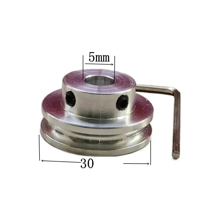 Aluminum alloy single groove pulley 20/30/40mm Small motor pulley drive wheel