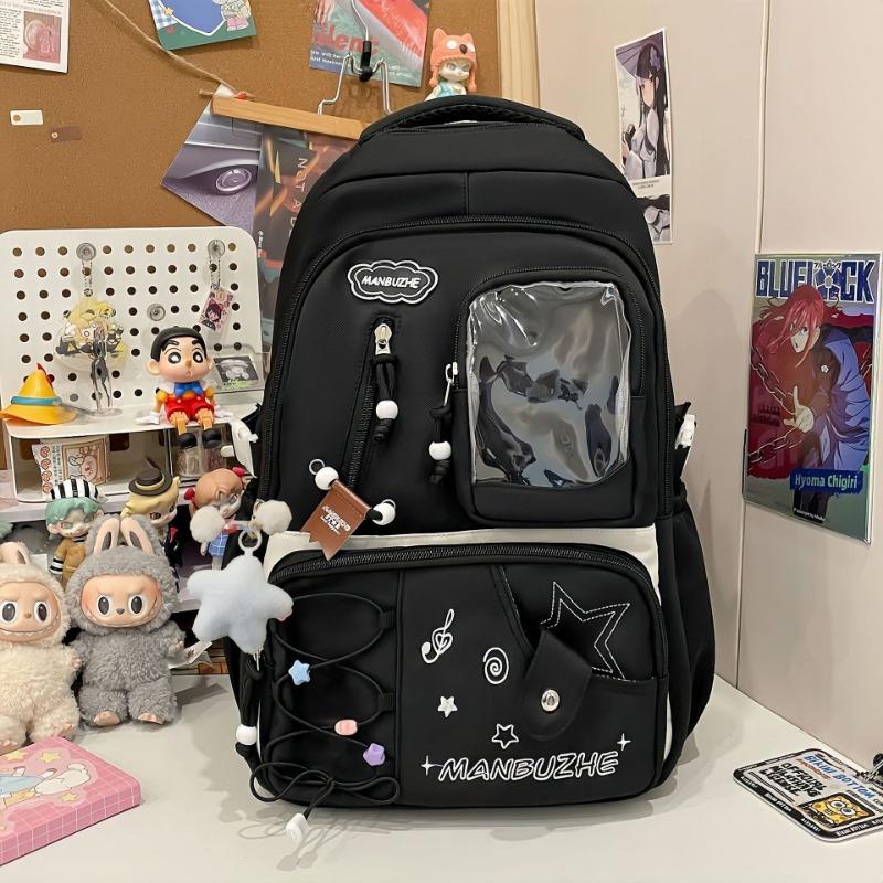 New High-value Fresh and Sweet Dopamine Transparent Bar High School Students Large-capacity Backpack