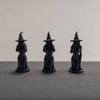 3 Pcs Witch Figurine, 3D Printed Hear See Speak No Evil Witch Statue, Gothic Tabletop Ornament for Halloween Desktop Bookshelf Home Decor