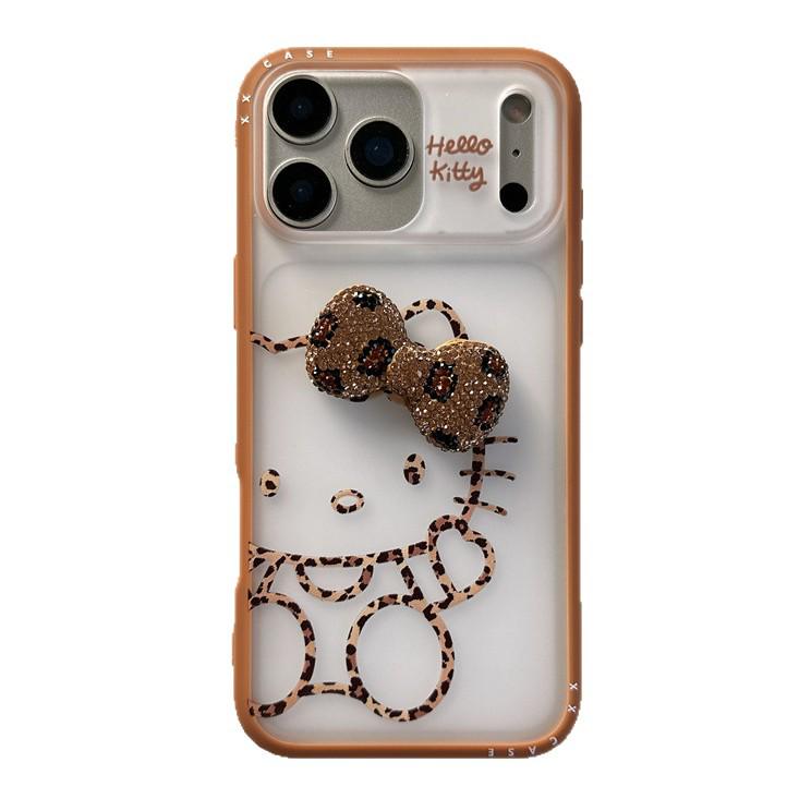 Πικάντικη Γάτα Λεοπάρ Θήκη Κινητού Hello Kitty για iPhone 17/16 Pro Max/15/14