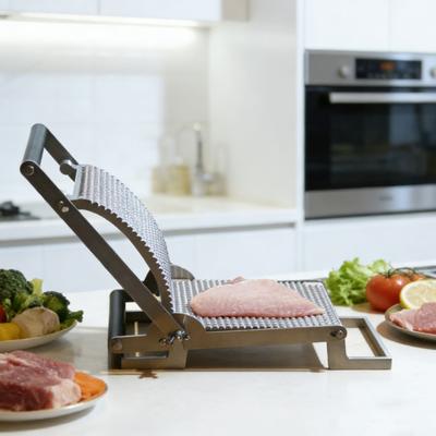 Roestvrij Staal Handmatige Vleeshamer Patty Maker Klem-Op Gereedschap voor het Platdrukken van Kip Rundvlees Essentieel Keukengadget voor Thuis BBQ
