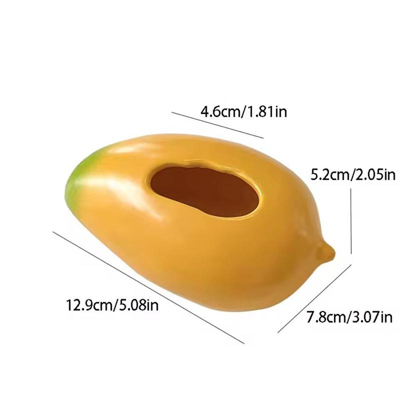 Desktop Ornament Ceramic Mango Vase Handicraft Creative Hydroponic Flower Holder Simulated Exquisite Flower Pot Gift
