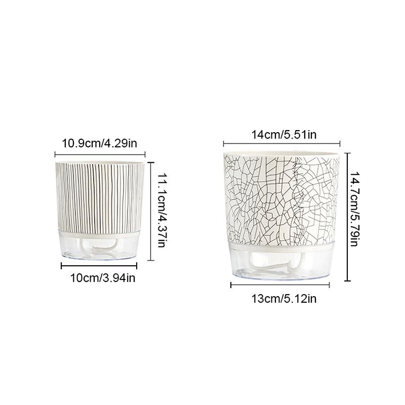 Transparent Self-Watering Plants Pot With Water Container Flower Pot Green Plants Succulent Planter For Garden Home Bonsai Decor