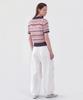 CUTZ Crochet Stripe Open Collar Knit
