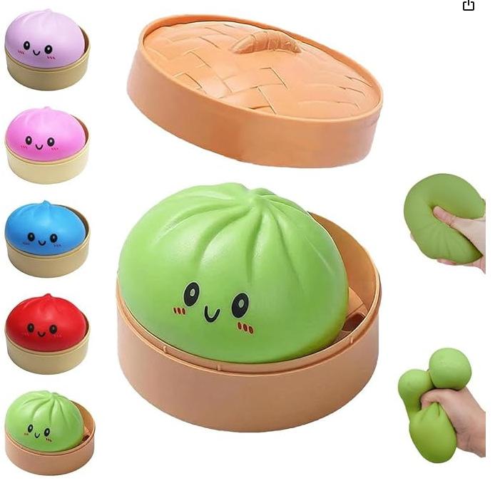 Dumpling Squishies Carries a Soft and Non Stick Hand Squeezing Rebound Toy with You