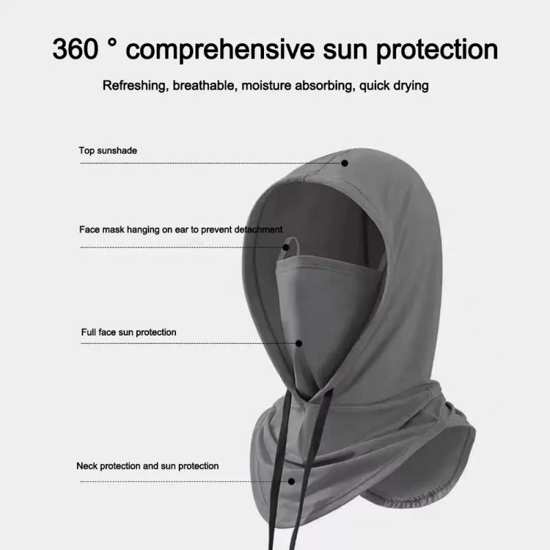 

Мужская и женская маска для лица с защитой от ультрафиолета Балаклава Защита от солнца Дышащий ледяной шелковый длинный шейный платок для езды на велосипеде, мотоцикле, рыбалки One Size темно-серого