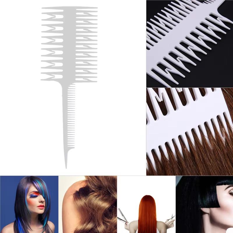 Professional Hair Comb Hair Dyeing Highlight Hair Brush Fish Wide Tooth Zone Comb Barber Hairdressing Comb Hair Styling Tool