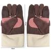 1 Pair Abrasion Resistant Leather Work Gloves Thickened Welder Gloves  Driving  Farm Garden Welding