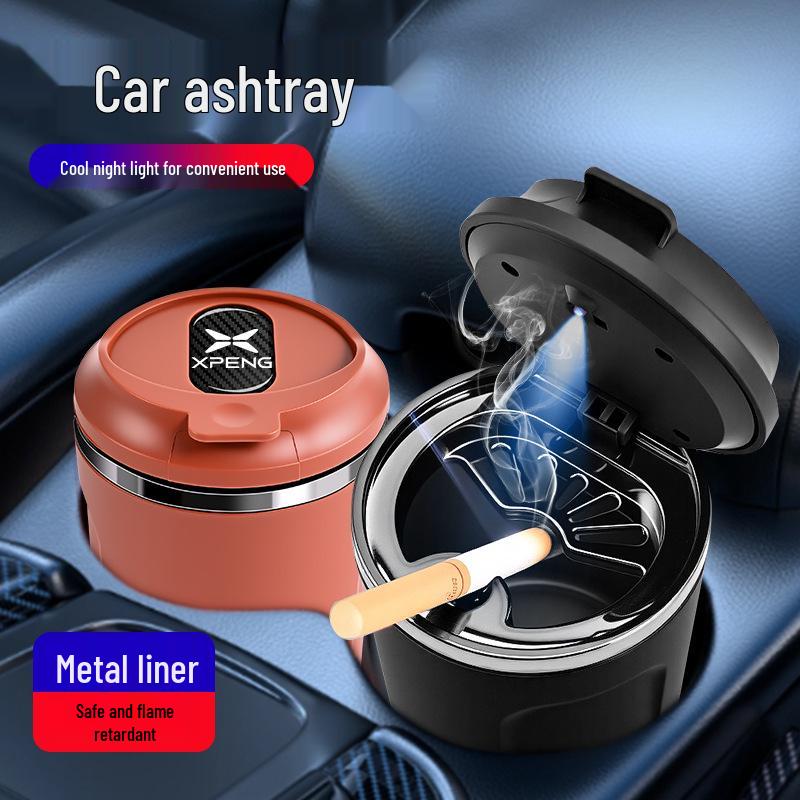 Car Ashtray with Light for Xiaopeng G Series: P7, P5, G6, G3, G9, X9 - Multi-functional Interior Accessory