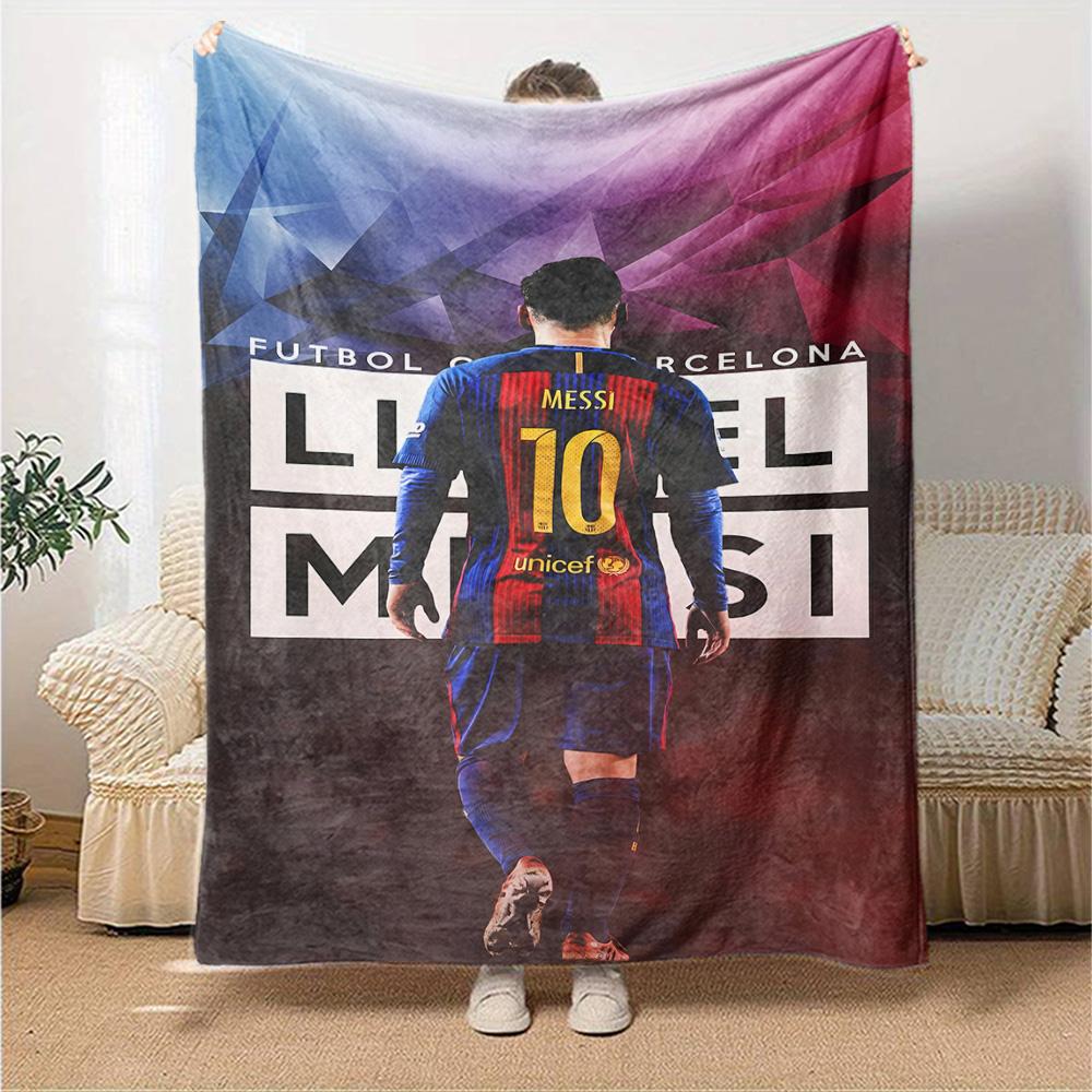 Lionel Messi Soccer Legend Blanket Soft & Cozy Great for Chair Seaside Sofa for All Seasons Warmthful Decor Best Holiday Gift for Friends Family