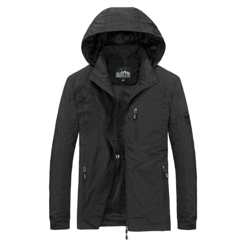 

Осенне-зимняя новая модная тонкая куртка со съемным капюшоном, повседневная куртка для молодежи и людей среднего возраста, красивый корейский стиль 5XL