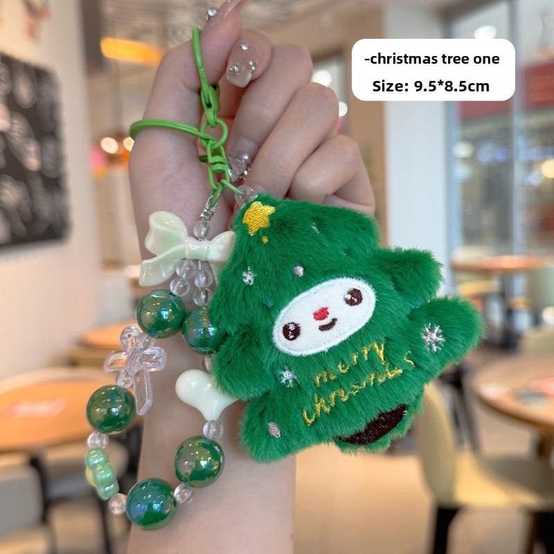 

Рождественский брелок с бисером, Сумка Санта-Клауса, Подвеска-фигурка, Милый, Высокий уровень внешности, Плюшевый брелок в подарок Christmas tree
