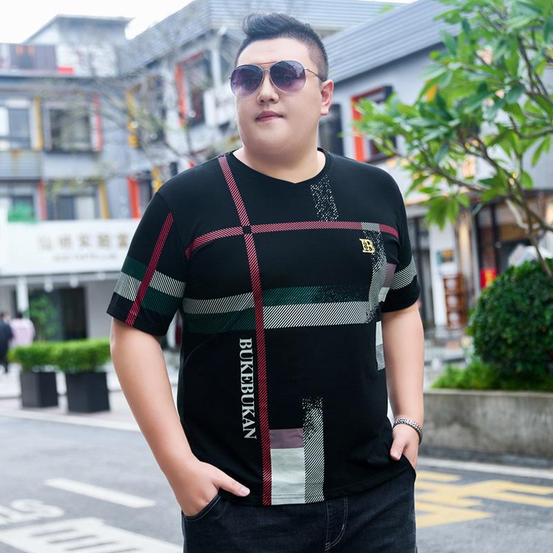 Мужская летняя футболка больших размеров с короткими рукавами и v-образным вырезом — фото 3