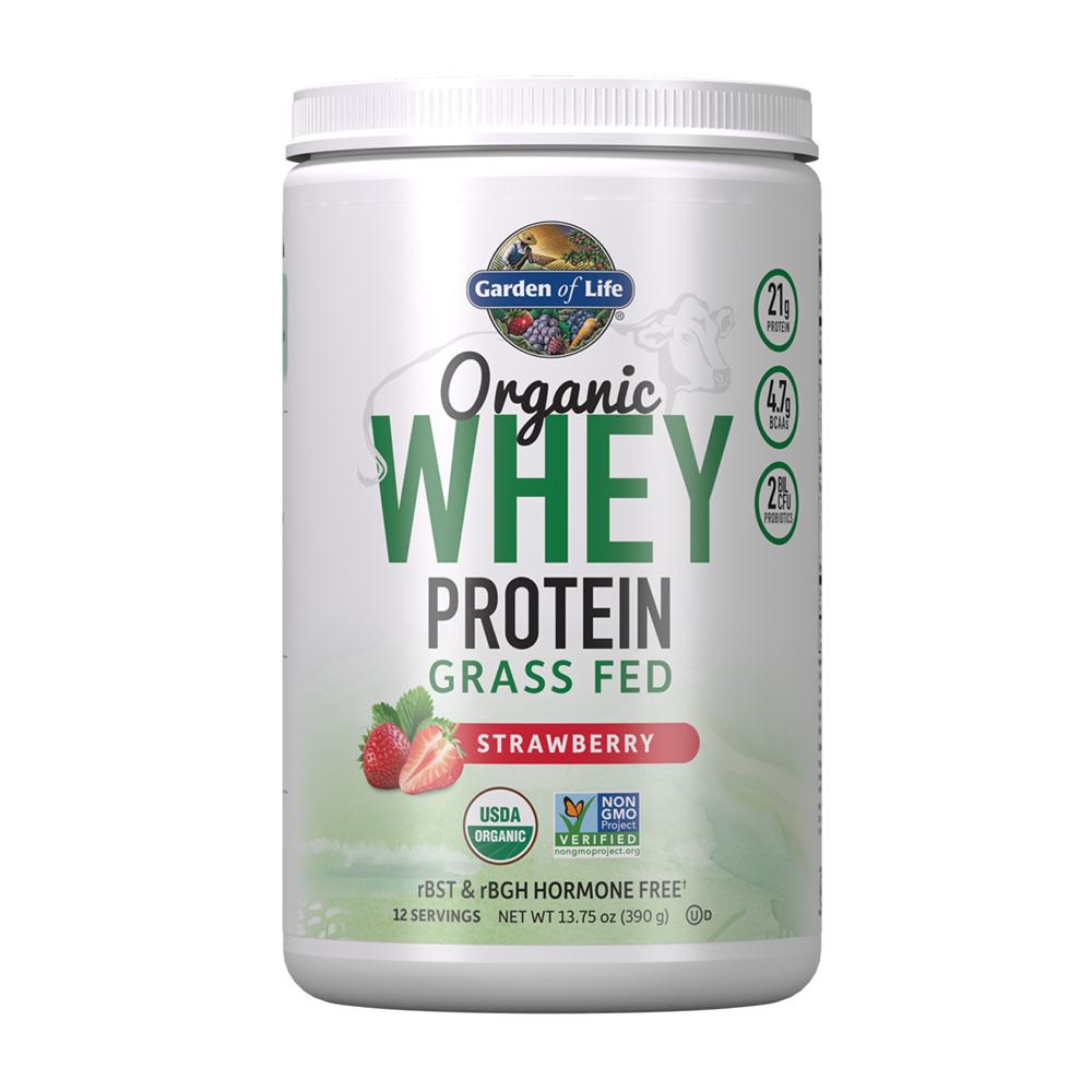 

Organic Whey Protein Grass Fed Powder Strawberry 12 Servings, 13.75 oz