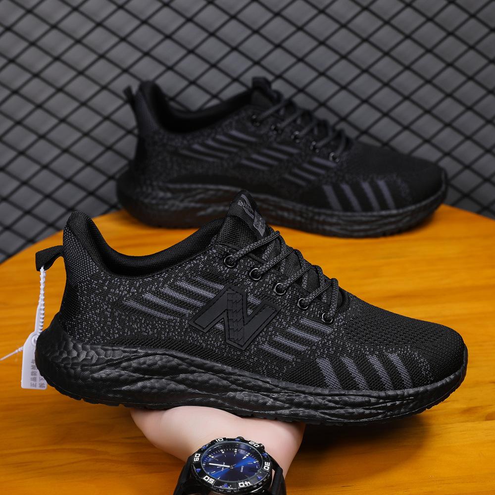 

Men s and women s same sports shoes 2025 summer new fly-woven breathable cold sticky shoes light and comfortable inner running men s shoes 36 чёрный