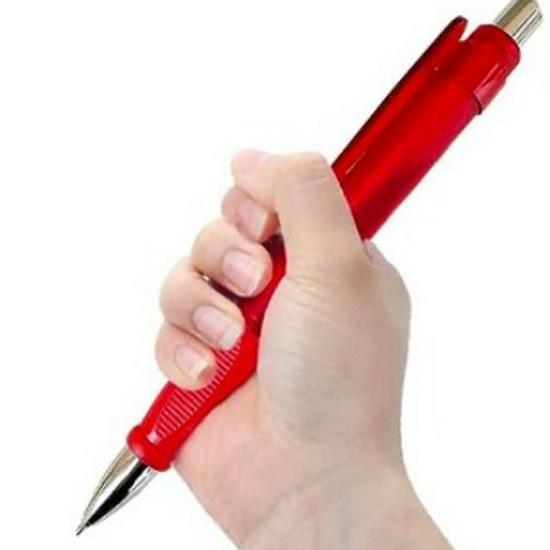 Sturdy Anti-Shake Pink Ballpoint Pen with Strong Grip and Gravity-Weighted Design