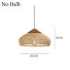Hand Woven Rattan LED Hanging Lamp Wabi Sabi Shop Bar Rattan Pendant Lights Japan Living Room Chandelier Loft Room Decor