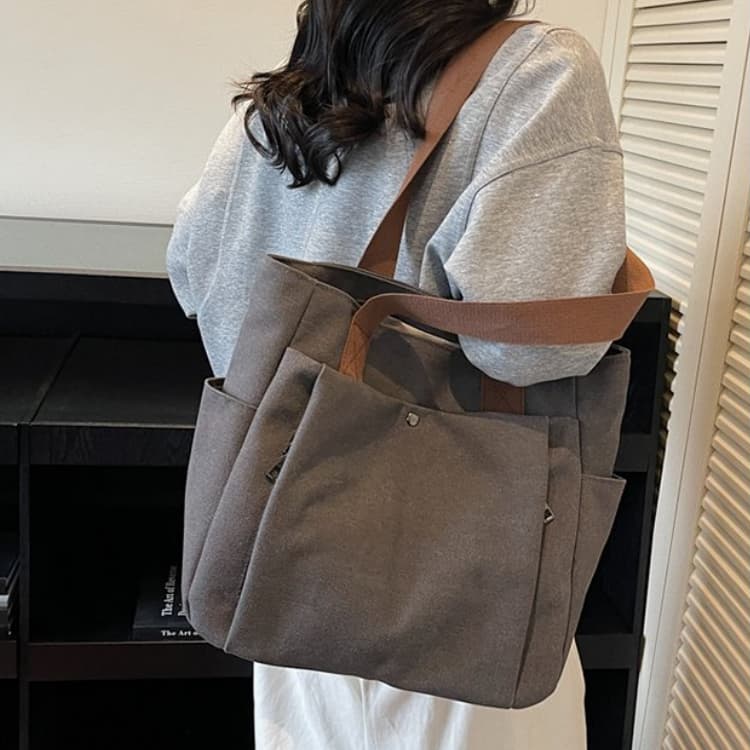 Large capacity canvas tote bag women's shoulder bag