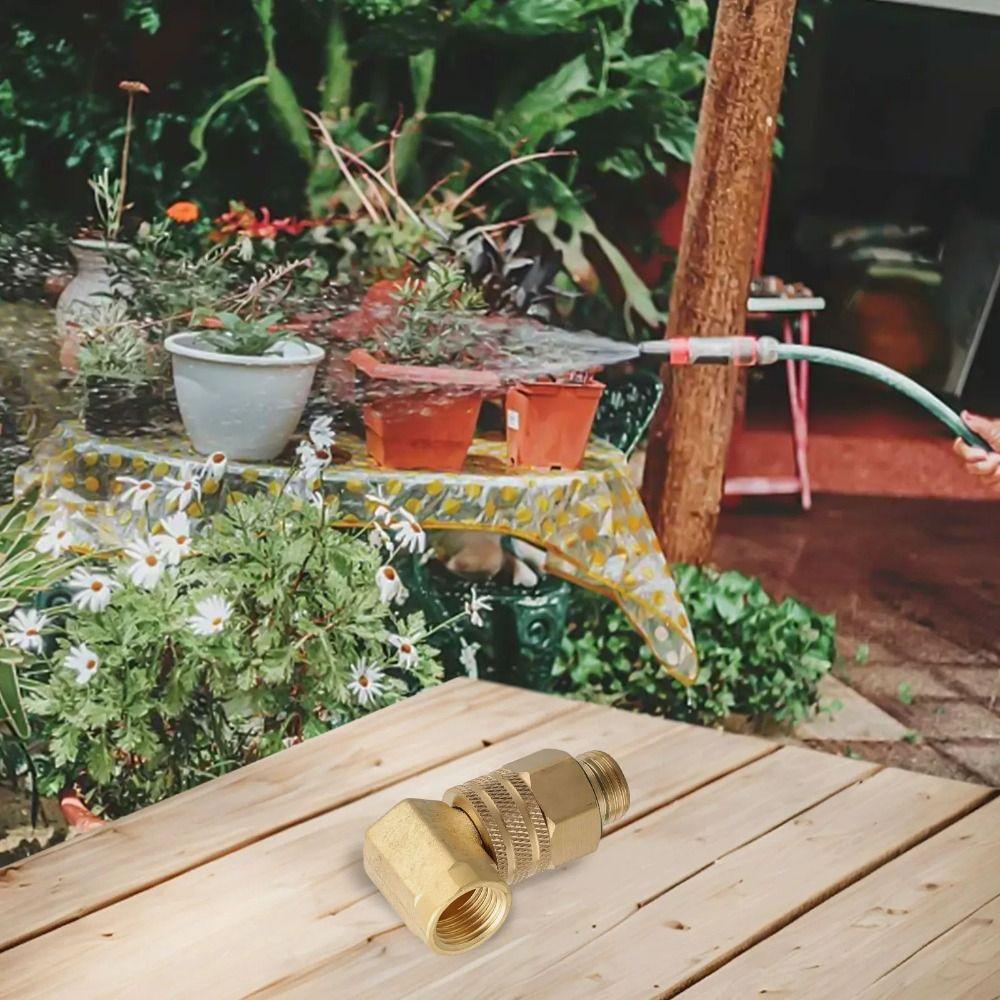 90 Degree Copper Union Joint Leak Proof Quick Connect Sprayer Copper Fitting Rustproof Pulling Sprayer Tube Union
