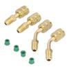 4Pcs 1/4SAE To 5/16SAE Conversion Head Refrigerant Charging Adapter for R410 Reducer Fluoride Tools