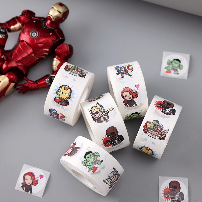 Stickers Decoration 500pcs/Roll Cute Cartoon Stickers Waterproof Stickers For DIY Scrapbooking Envelope Sealing, 5