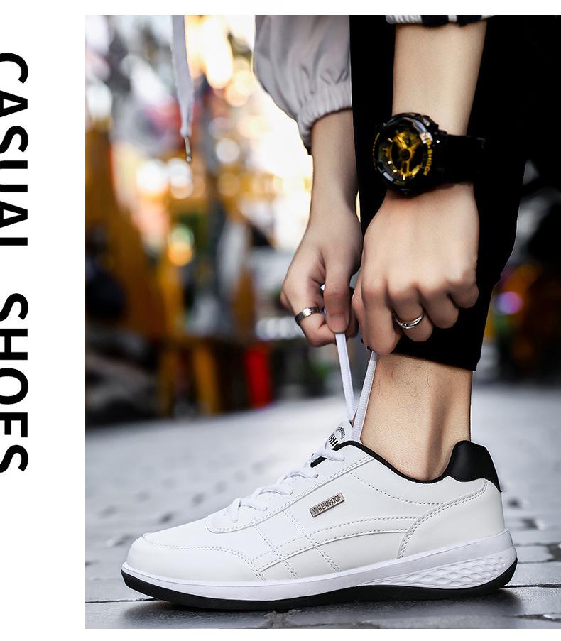 Pánske kožené tenisky veľkých veľkostí - Ležérne & Skate, Bežecká obuv (Veľkosť 48)