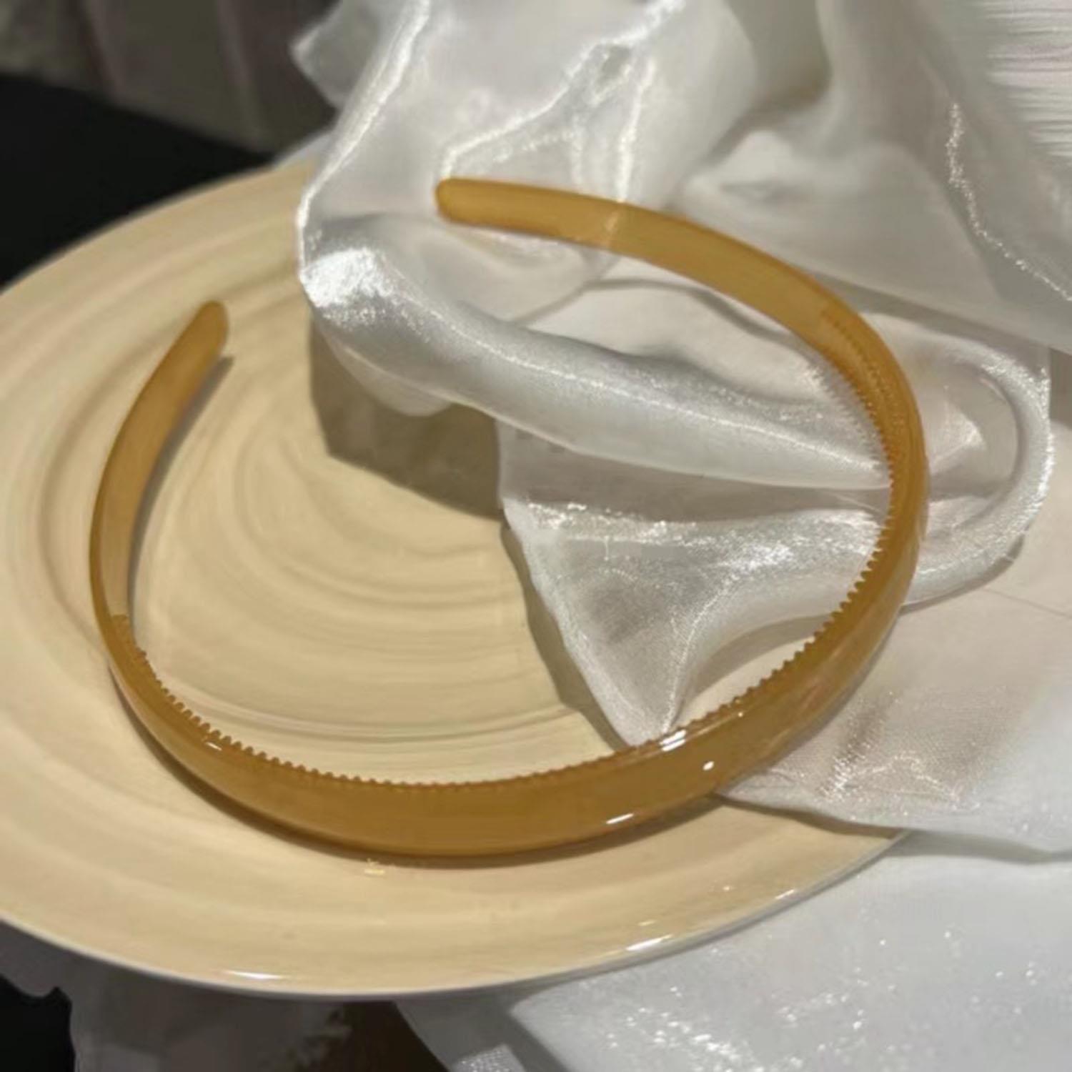 

Полупрозрачные пластиковые ободки с зубчиками, однотонные повязки для волос для женщин, обруч для головы, противоскользящие обручи для волос, аксессуары для волос