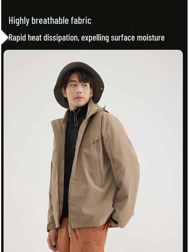 Damen 3-in-1 Wasserdicht Winddicht Warmes Jacken-Set für Herbst/Winter Bergsteigen