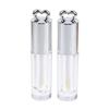1Pcs Silver Heart-Shaped 2.5Ml Empty Lip Balm Tubes Transparent Lip Gloss Tube Container With Cap Cosmetic Sample Container