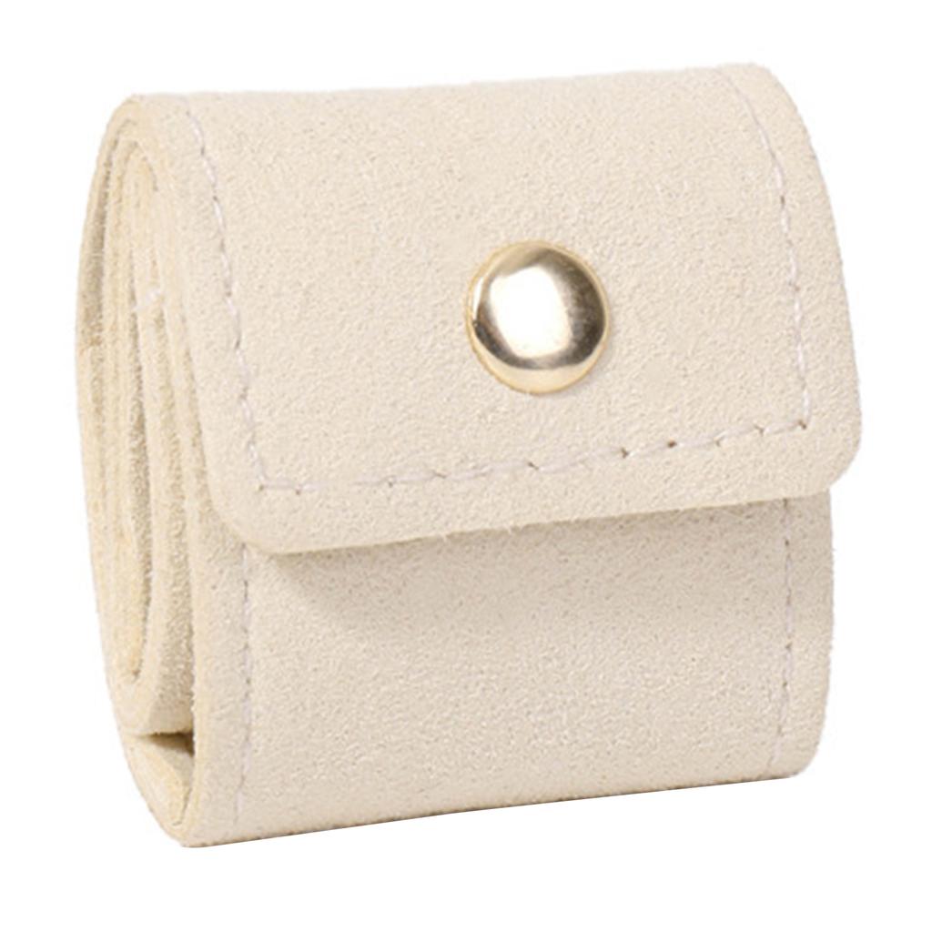 Small Travel Jewelry Organizer Case Compact Travel Jewelry Roll Bag for Rings Earrings Necklaces Gifts for Girl Women
