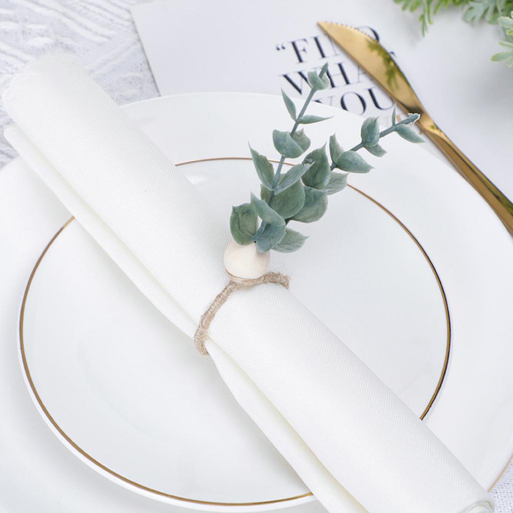 Simulated Leaf Napkin Artificial Green Plant Napkin Table Setting Decor