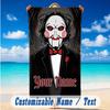 Beach Towel Custom Name Text, Quick Dry Large Towel For Beach HomeSaw Billy the Puppet