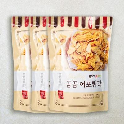GomGom Savory Fried Fish Meat Snack 100g X 3 Packs