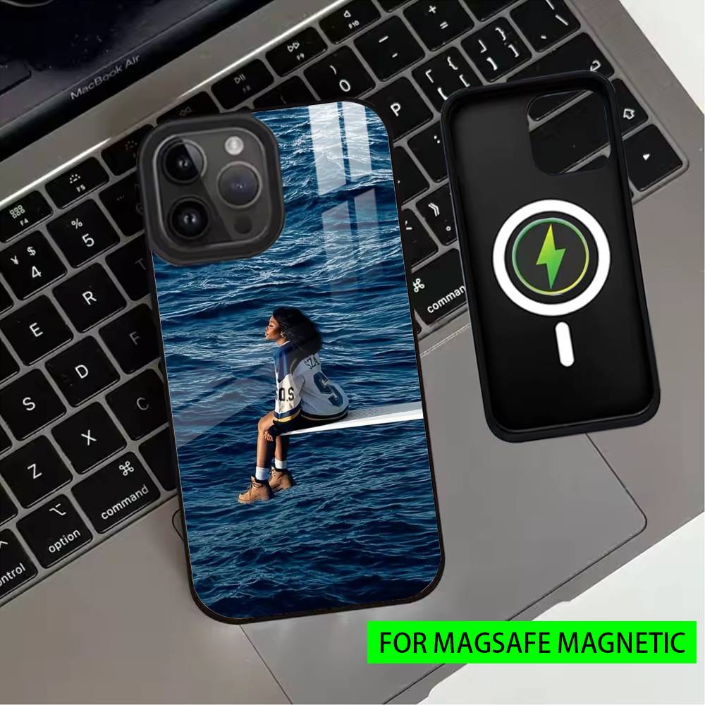 Cool Singer S-SZA-SZA-S Phone Case For iPhone17,16,15,14,13,12,11 Plus,Pro Magnetic For Magsafe Wireless Charging
