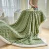 Coral Flannel Sofa Blanket Napping Office Shawl Romantic Blanket Winter Warm Cozy Shaggy Blanket-Thickene Waterproof Cushion