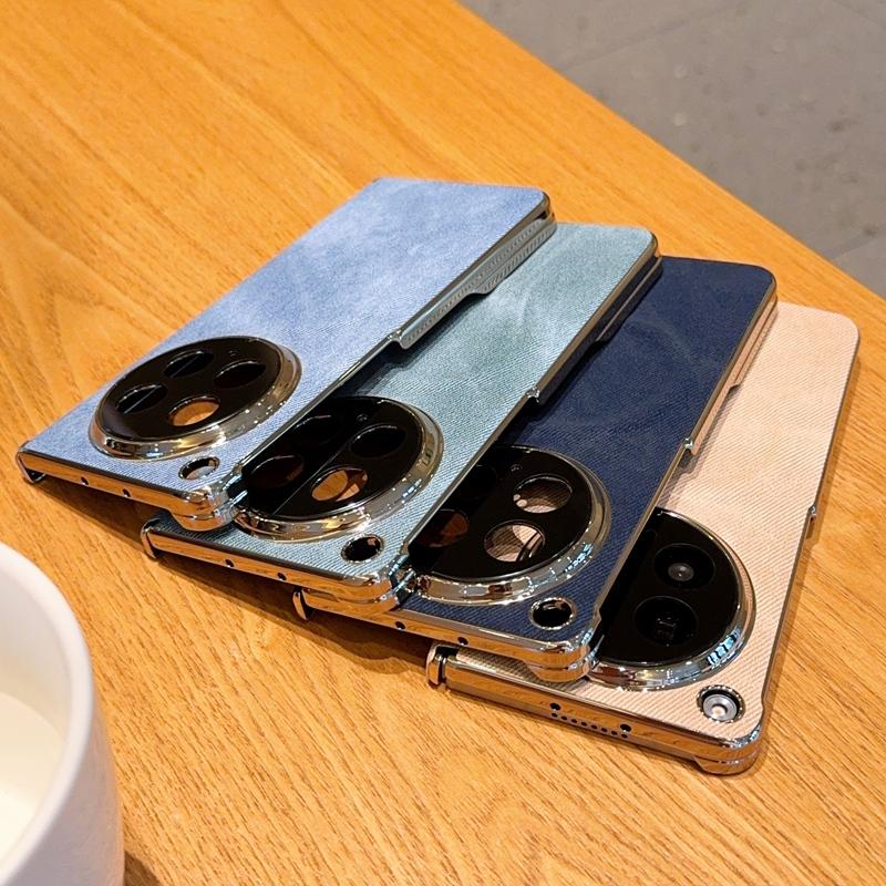 For OPPO Find N6 Case Luxury PU Denim Texture Skin Magnetic MagSafe Protective Back Cover For OPPO Find N6 Phone Shell
