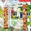 2D Flat, 2pcs, Banner/(11.8*70.8 Inches/30*180cm) Polypropylene Fiber, Cookie, Coffee, and Dessert Themed Illustration, Themed Courtyard Porch Decorat
