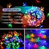 1PC Solar Cherry Blossom LED String Light Outdoor Waterproof Fairy Lamps Atmosphere Decoration Lights For Garden,Lawn,Yard,Fence