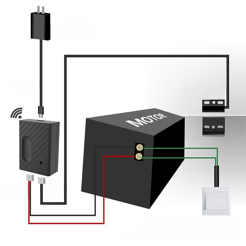 WiFi Smart Garage Door Switch with Wireless Remote Control and Google Voice Compatibility