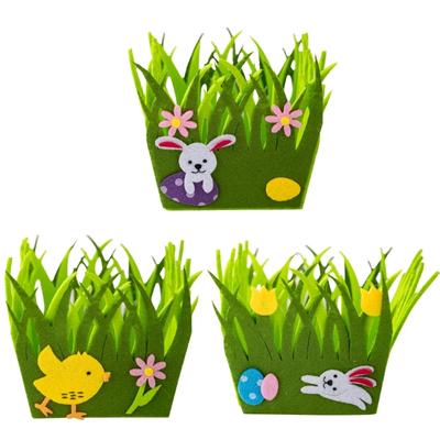 Colorful Easters Nonwoven Basket with Lovely Pattern Ideal for Family Gatherings and School Activities Easy To Clean