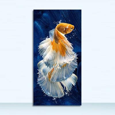 Nowoczesne plakaty i druki obraz ścienny do salonu Home Decor Cuadros ryba z rybą Koi Feng Shui karp lotos staw płótno malarstwo