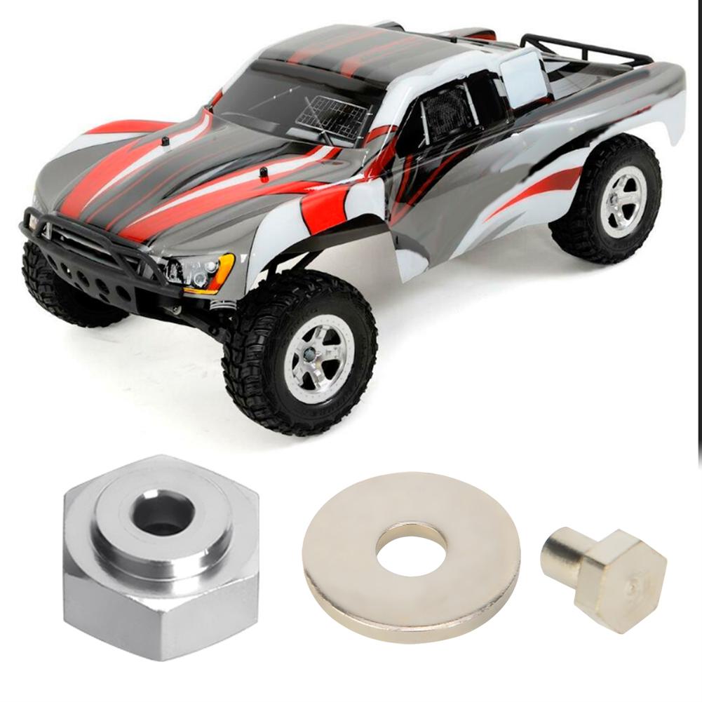 4pcs Aluminum Alloy 12mm Turn To 17mm Wheel Hex Adapter for 110 RC Car (Silver)