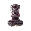 Zen Sitting Dog Resin Art Desk Decor Handmade Crystals For Meditation Gift