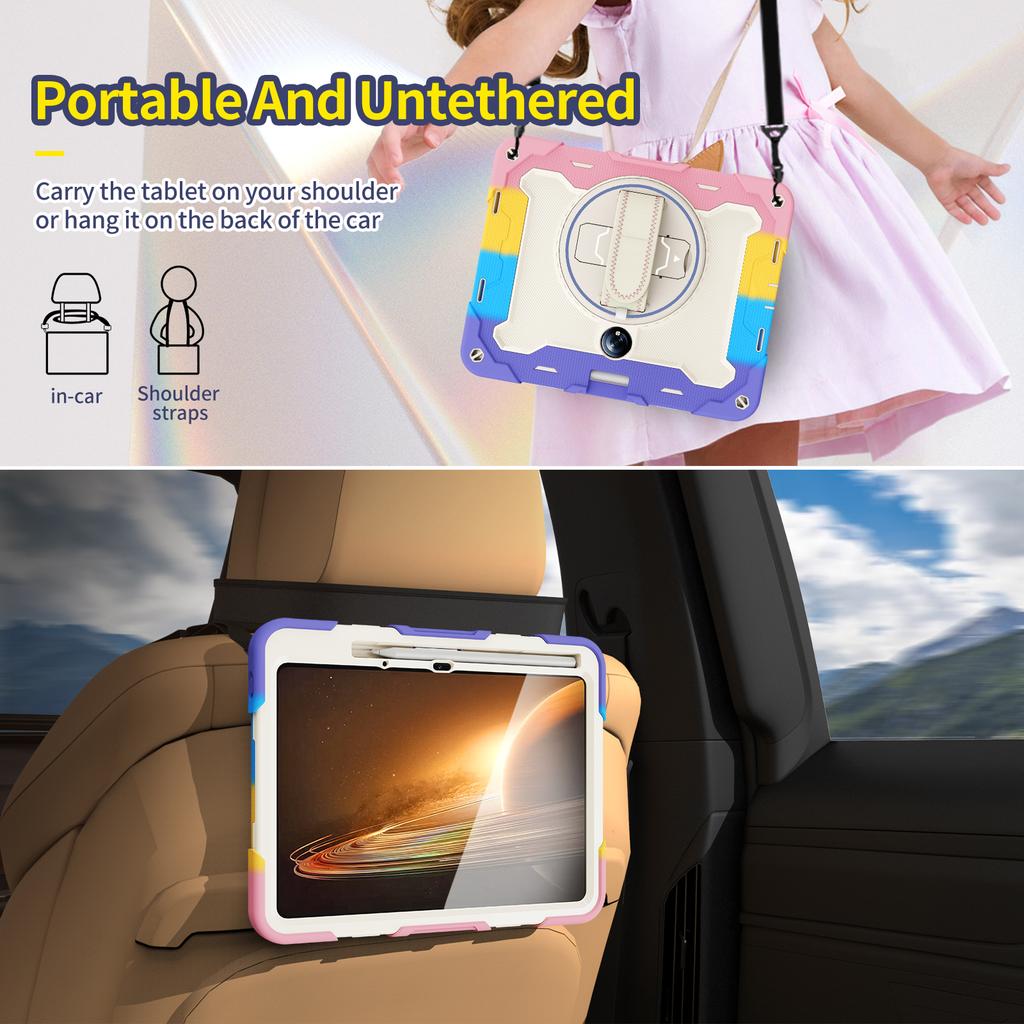 360° drehbare Armor-Hülle für OnePlus Pad 11,61 Zoll, robuste Heavy-Duty-Abdeckung, Ständer für mehrere Winkel mit Handschlaufe, stoßfest