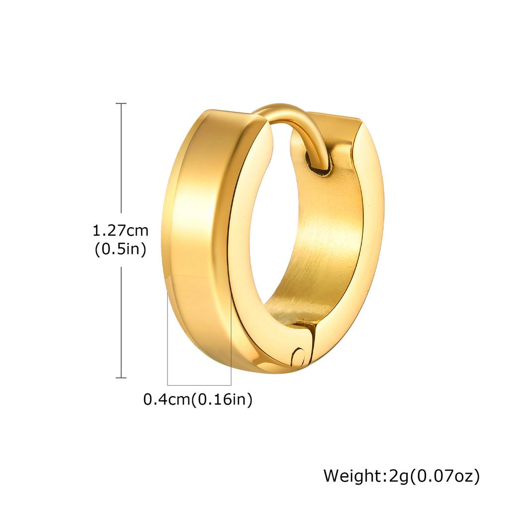 Men Hoop Earrings,Stainless Steel Small Huggies Earrings,Classic Jewelry Gifts