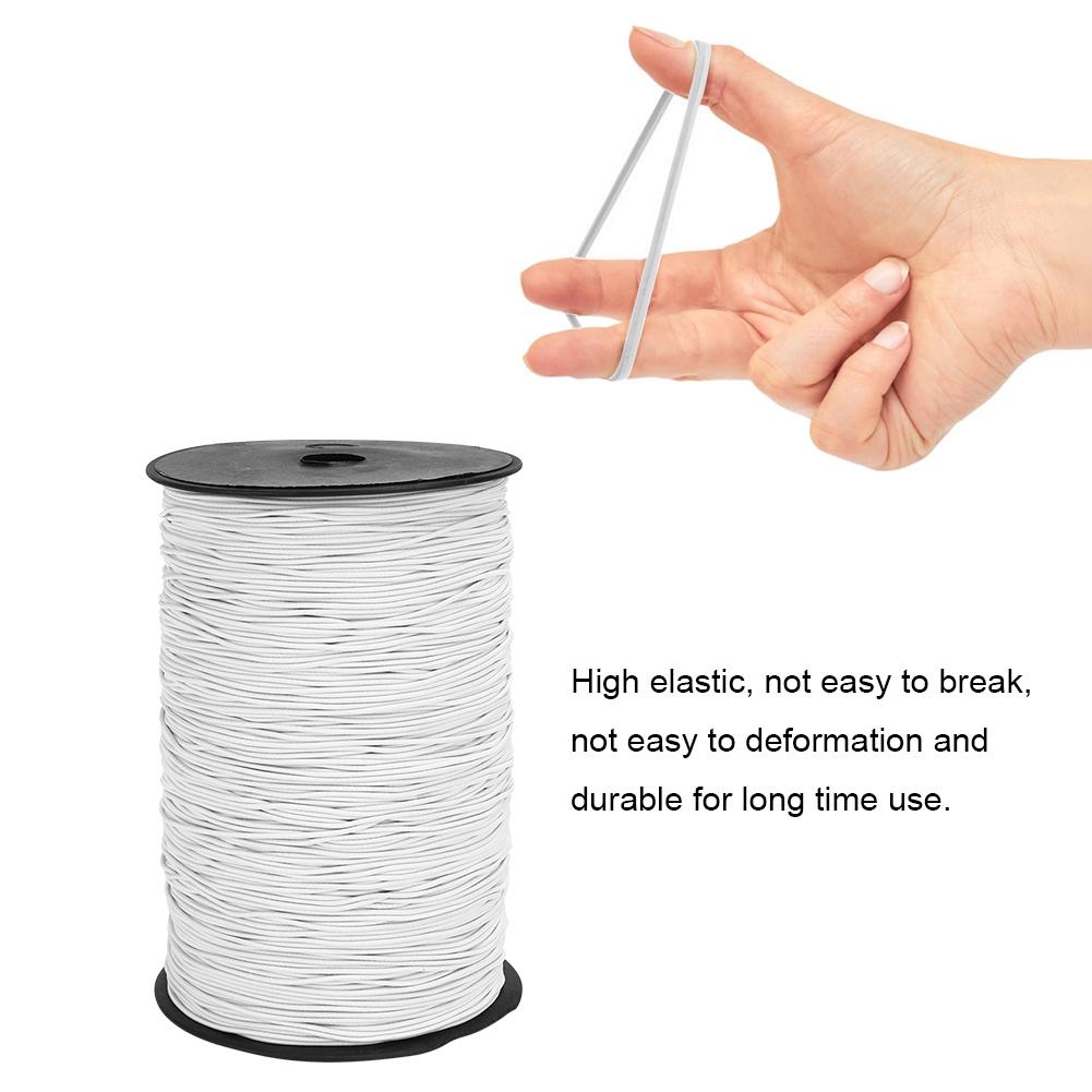 1.5mm 500m Round Elastic Bungee Rope String Stretchable Cord Dress Making Craft
