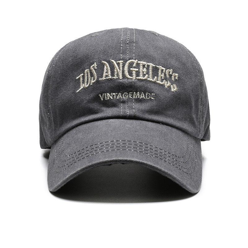 Women's big head circumference baseball cap old washed hat men's American wide brim retro small face trend embroidered cap