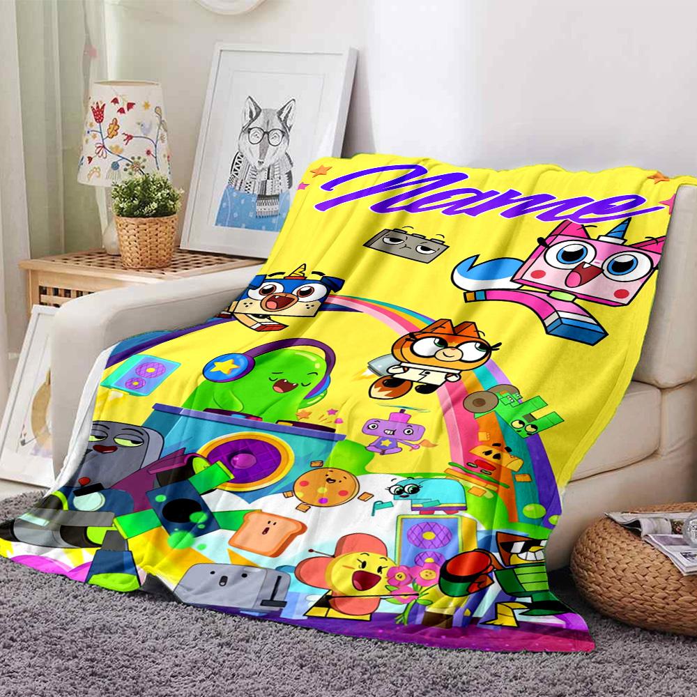 Customiz Name Personality UniKitty Blanket Soft &Warm Sofa Office Bed Travel Lunch Break Blanket, Gift Suitable All Seasons