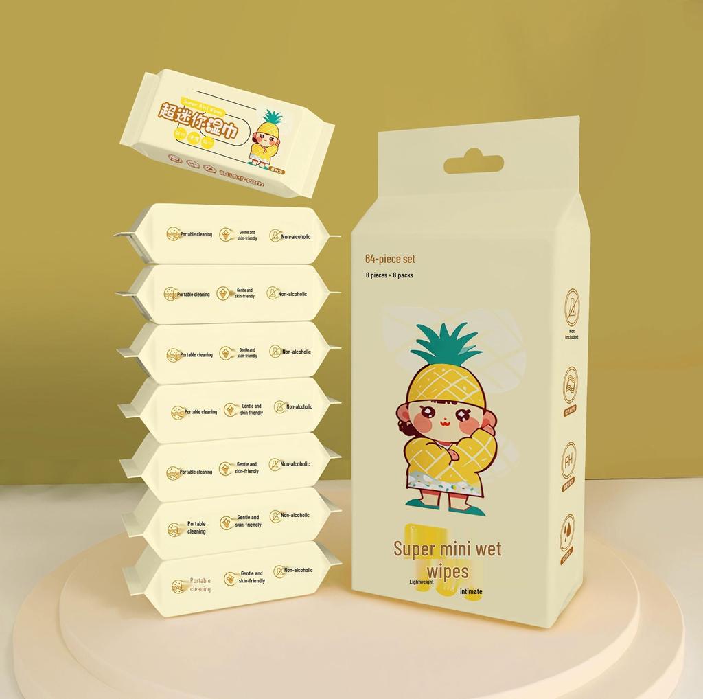 Portable Mini Baby Wipes: Disposable Hand & Mouth Cleaning for Infants & Toddlers