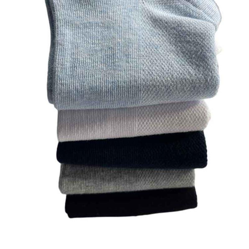 5 Pairs of Non-drop Heel Cotton Socks Shallow Invisible Short Socks Men and Women Hip-hop Couple Mesh Socks